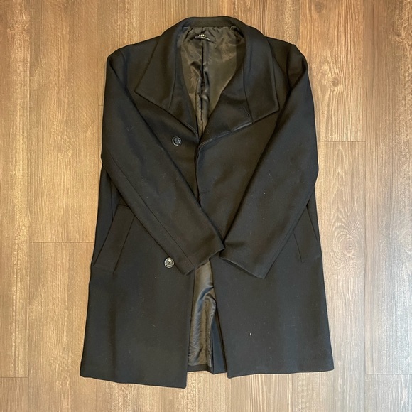 Zara Black Wool Coat - Picture 1 of 10